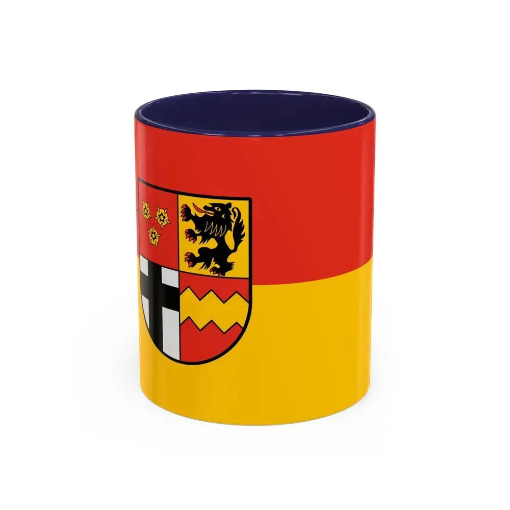 Flag of Euskirchen Germany - Accent Coffee Mug 11oz Navy - Go Mug Yourself