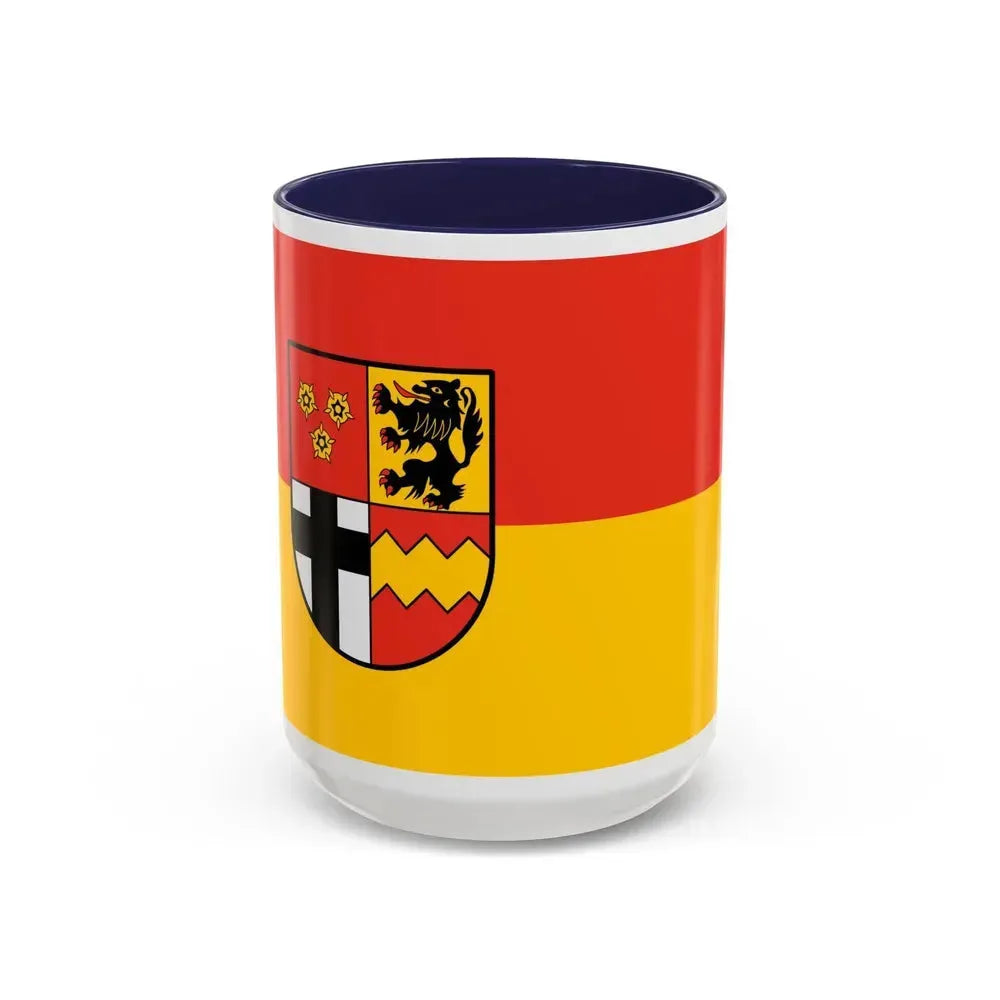 Flag of Euskirchen Germany - Accent Coffee Mug 15oz Navy - Go Mug Yourself