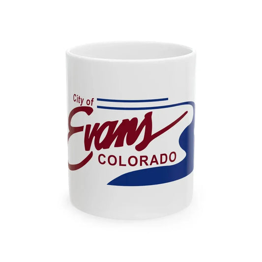 Flag of Evans Colorado (United States) White Coffee Mug 11oz - Go Mug Yourself