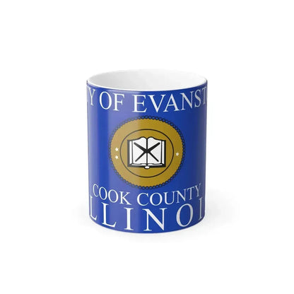 Flag of Evanston, IL - Color Changing Coffee Mug 11oz - Go Mug Yourself