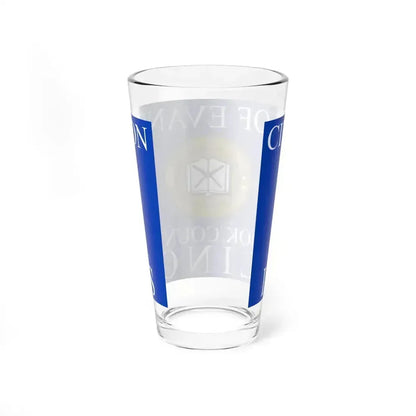 Flag of Evanston, IL - Pint Glass 16oz - Go Mug Yourself