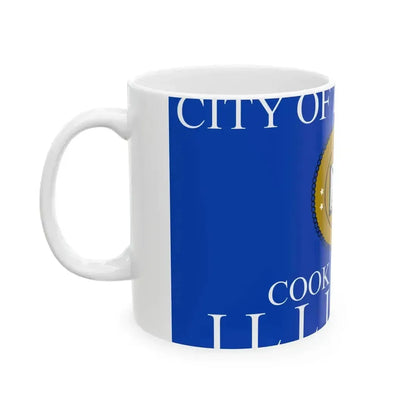 Flag of Evanston Illinois 2015-2024 (United States) White Coffee Mug - Go Mug Yourself