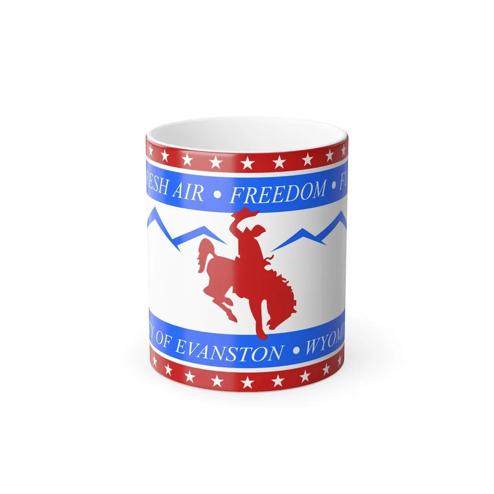 Flag of Evanston, Wyoming - Color Changing Coffee Mug-11oz-Go Mug Yourself