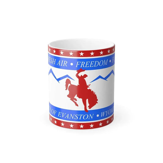 Flag of Evanston, Wyoming - Color Changing Coffee Mug 11oz - Go Mug Yourself