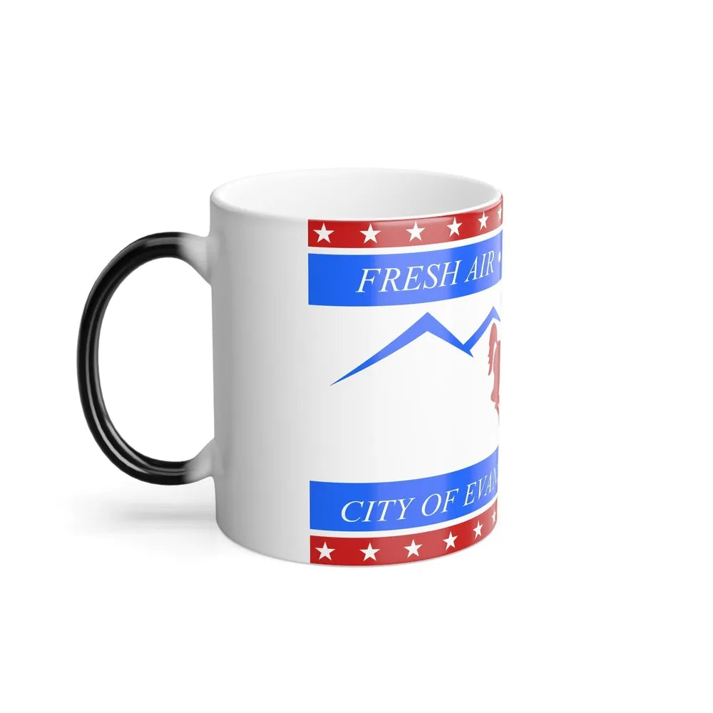 Flag of Evanston, Wyoming - Color Changing Coffee Mug-Go Mug Yourself
