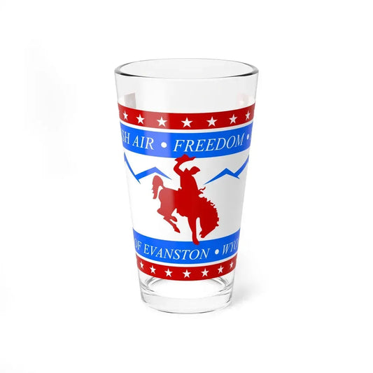 Flag of Evanston, Wyoming - Pint Glass 16oz 16oz - Go Mug Yourself