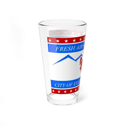 Flag of Evanston, Wyoming - Pint Glass 16oz - Go Mug Yourself