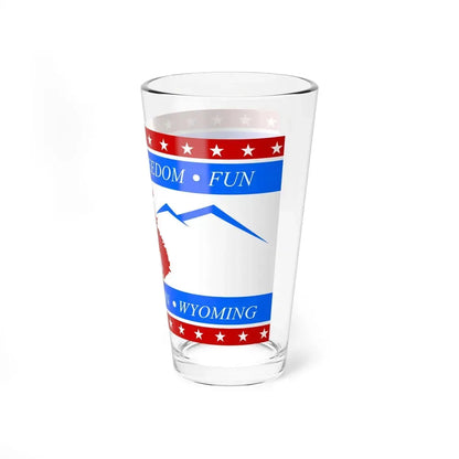 Flag of Evanston, Wyoming - Pint Glass 16oz - Go Mug Yourself