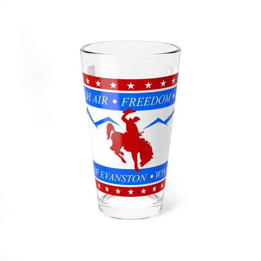 Flag of Evanston Wyoming (United States) Pint Glass 16oz 16oz - Go Mug Yourself