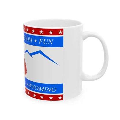 Flag of Evanston Wyoming (United States) White Coffee Mug - Go Mug Yourself