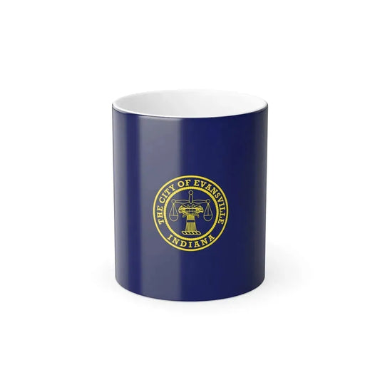 Flag of Evansville, Indiana - Color Changing Coffee Mug 11oz - Go Mug Yourself