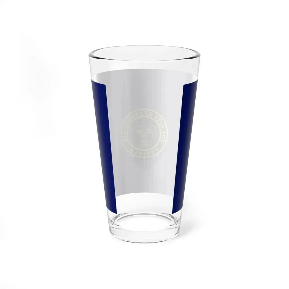 Flag of Evansville, Indiana - Pint Glass 16oz - Go Mug Yourself