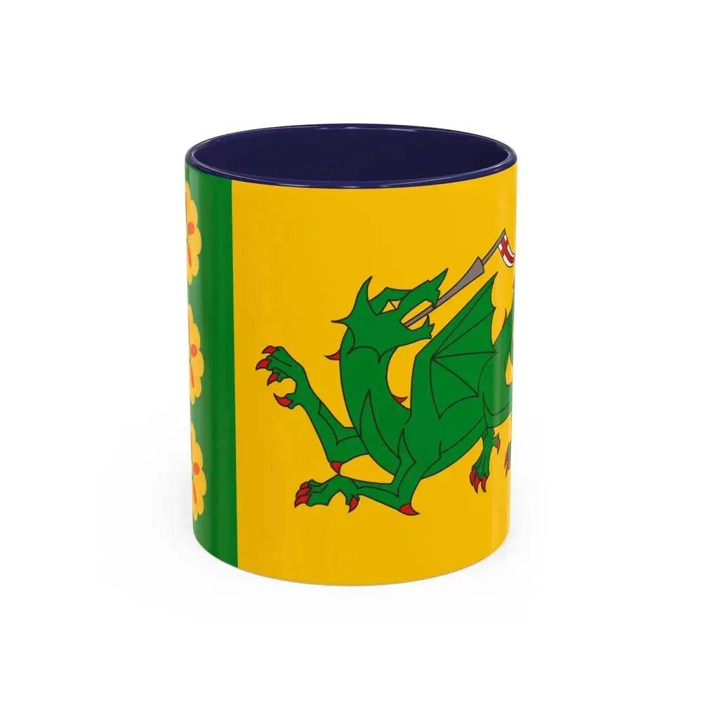 Flag of Evenley UK - Accent Coffee Mug 11oz Navy - Go Mug Yourself
