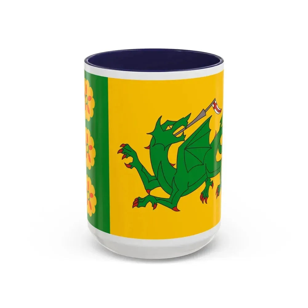 Flag of Evenley UK - Accent Coffee Mug 15oz Navy - Go Mug Yourself