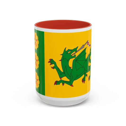 Flag of Evenley UK - Accent Coffee Mug 15oz Red - Go Mug Yourself