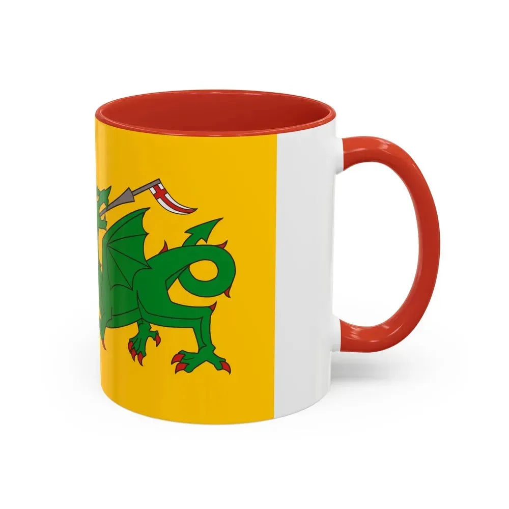 Flag of Evenley UK - Accent Coffee Mug - Go Mug Yourself