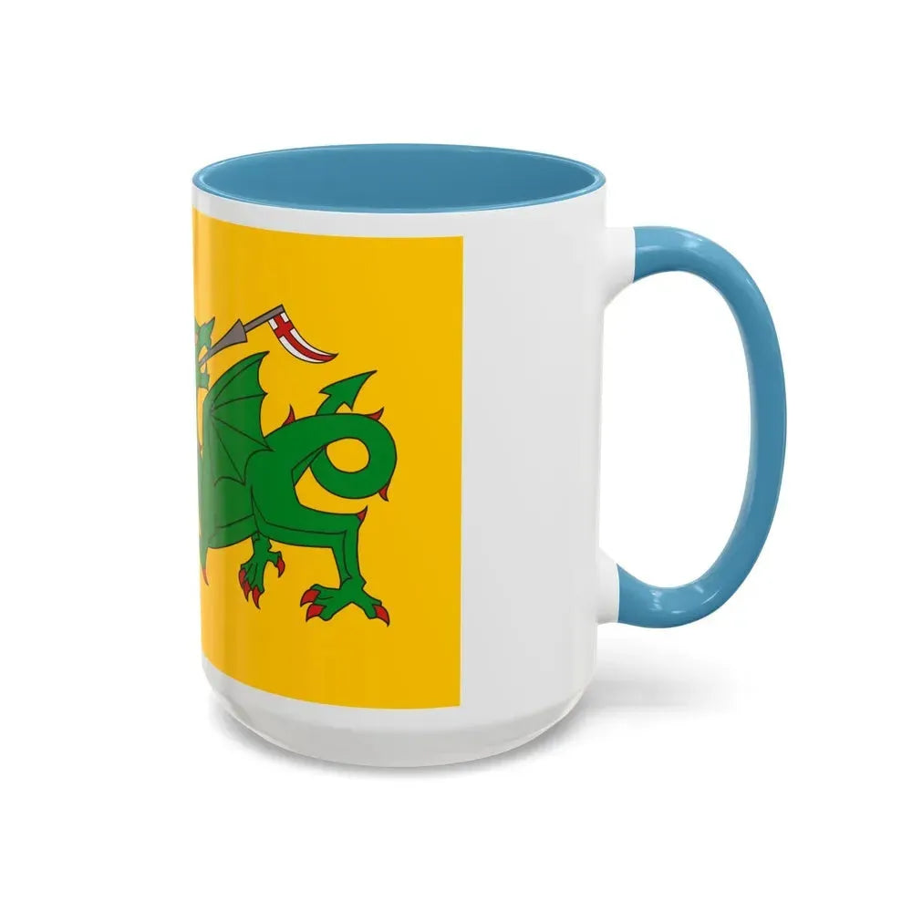 Flag of Evenley UK - Accent Coffee Mug - Go Mug Yourself