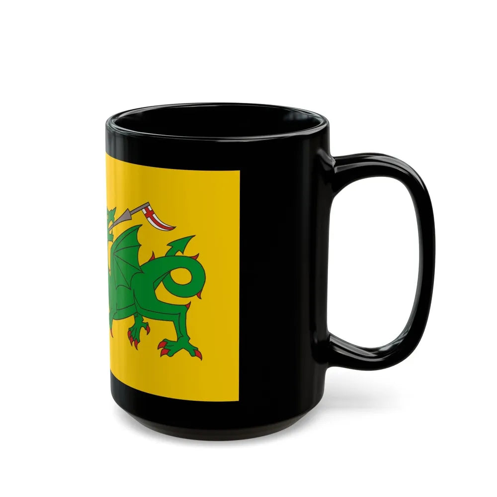 Flag of Evenley UK - Black Coffee Mug-Go Mug Yourself