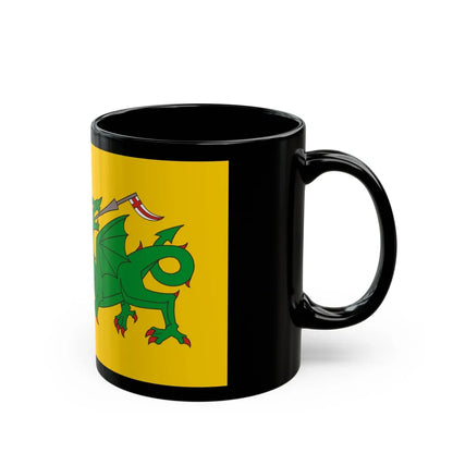 Flag of Evenley UK - Black Coffee Mug-Go Mug Yourself