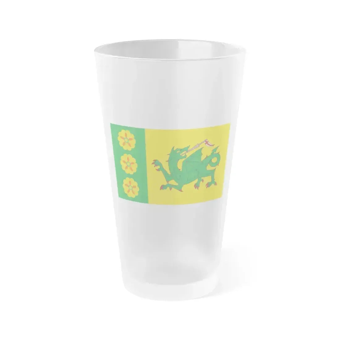Flag of Evenley UK - Frosted Pint Glass 16oz 16oz Frosted - Go Mug Yourself