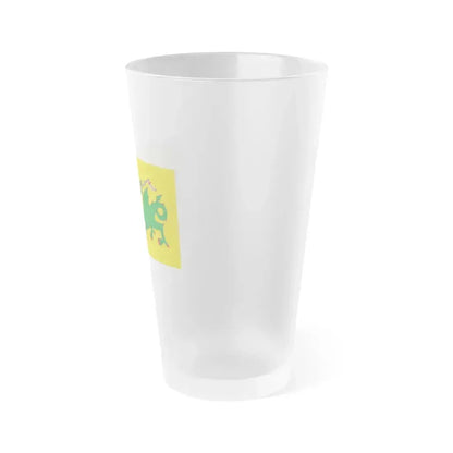 Flag of Evenley UK - Frosted Pint Glass 16oz - Go Mug Yourself