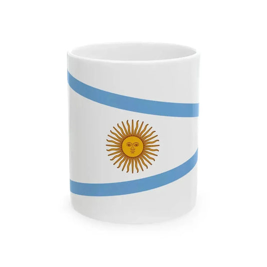 Flag of excellent readiness to battle award (Argentina) White Coffee Mug 11oz - Go Mug Yourself