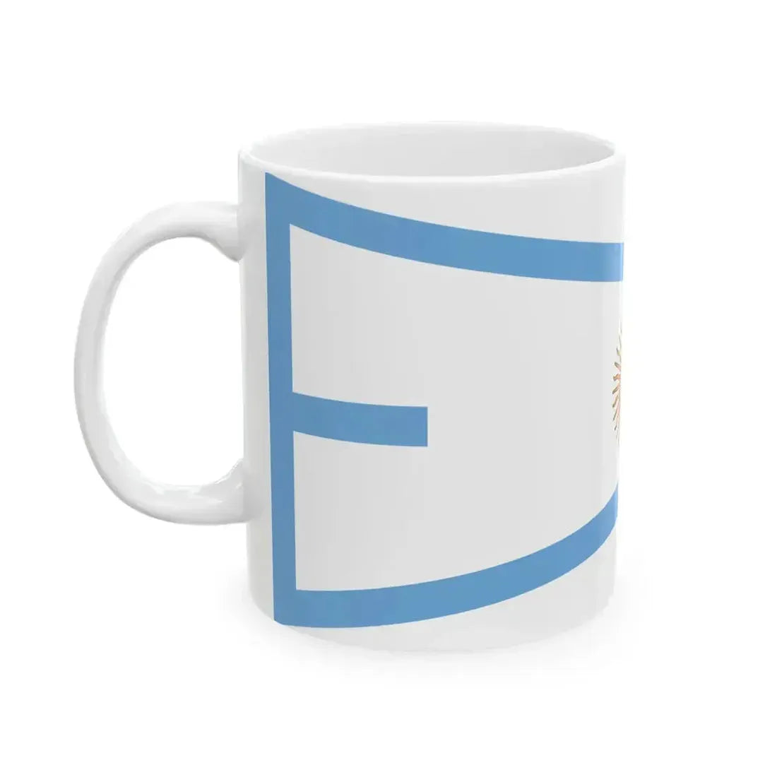 Flag of excellent readiness to battle award (Argentina) White Coffee Mug - Go Mug Yourself