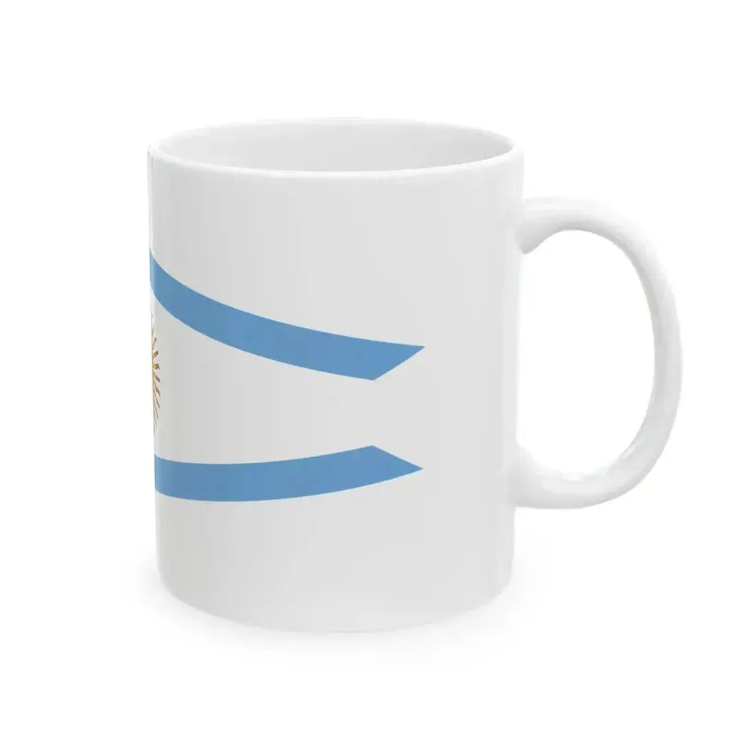 Flag of excellent readiness to battle award (Argentina) White Coffee Mug - Go Mug Yourself
