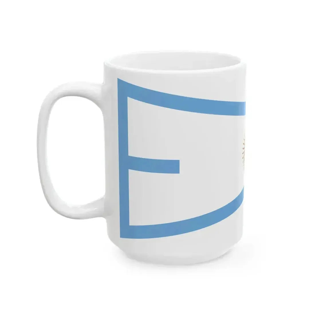 Flag of excellent readiness to battle award (Argentina) White Coffee Mug - Go Mug Yourself