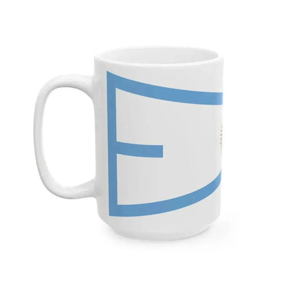 Flag of excellent readiness to battle award (Argentina) White Coffee Mug - Go Mug Yourself