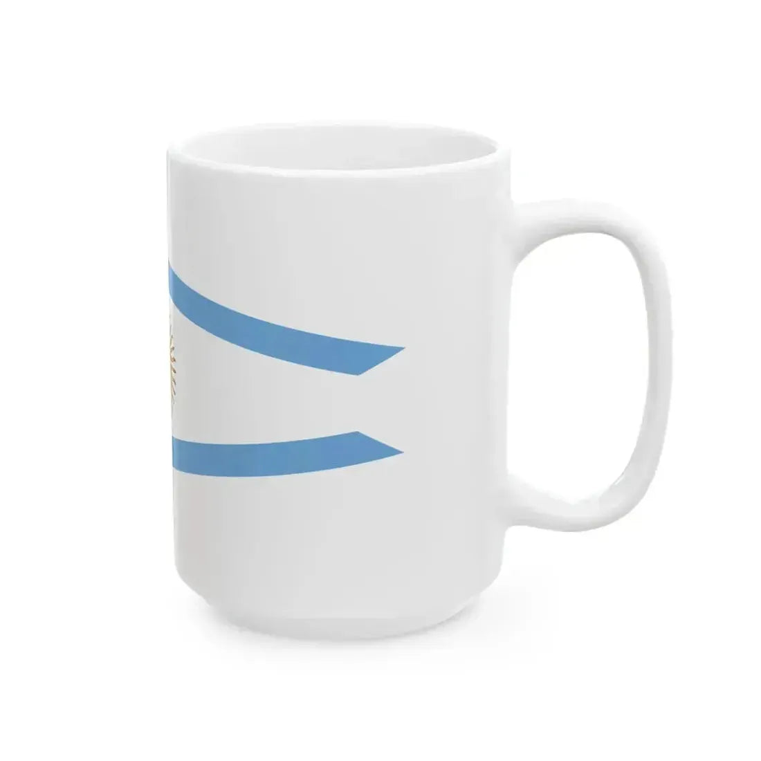 Flag of excellent readiness to battle award (Argentina) White Coffee Mug - Go Mug Yourself