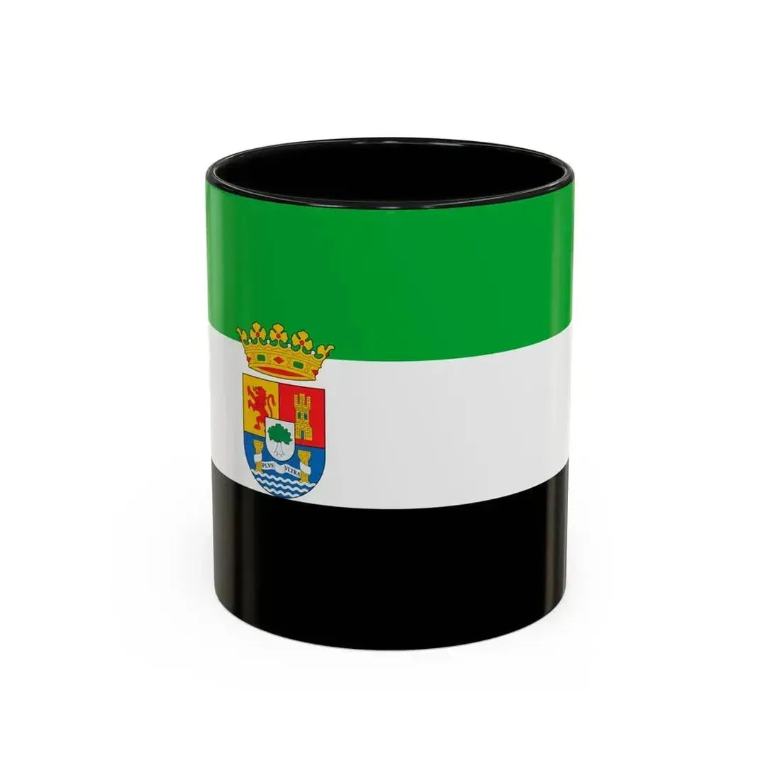 Flag of Extremadura Spain - Accent Coffee Mug 11oz Black - Go Mug Yourself
