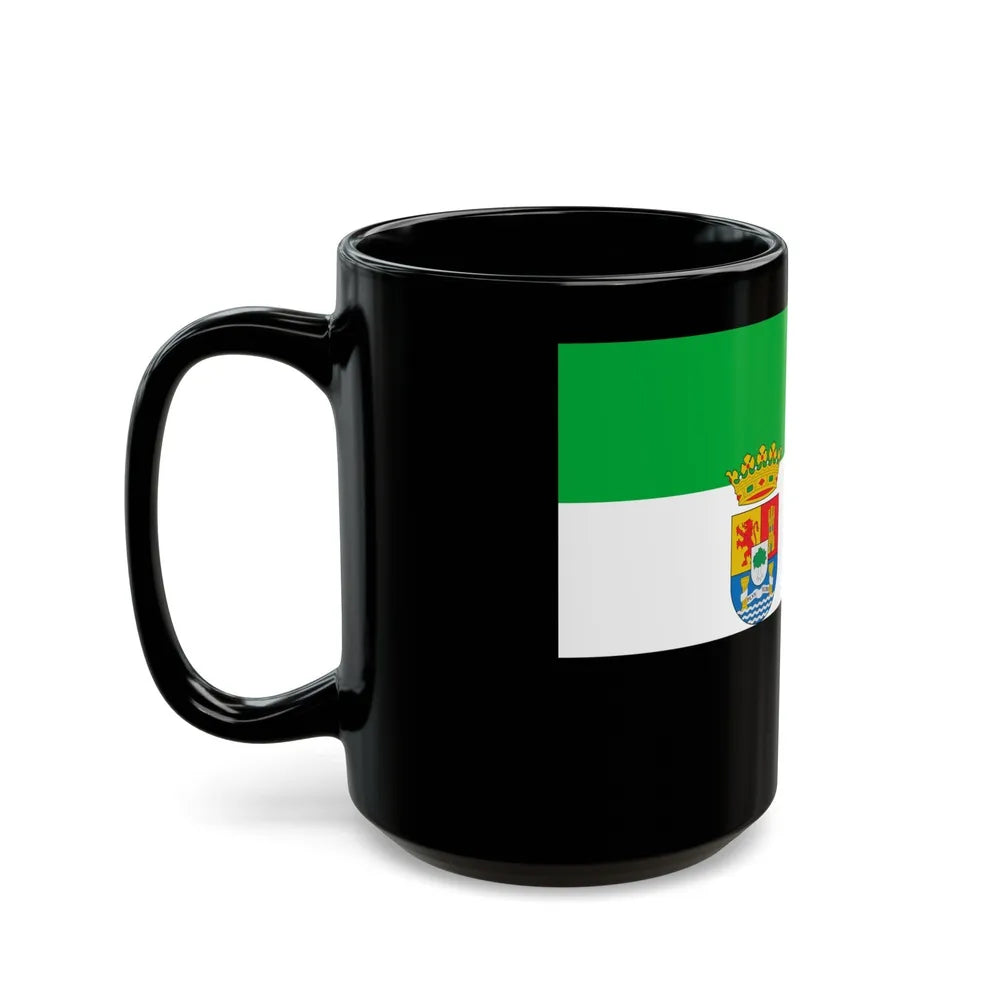 Flag of Extremadura Spain - Black Coffee Mug-Go Mug Yourself