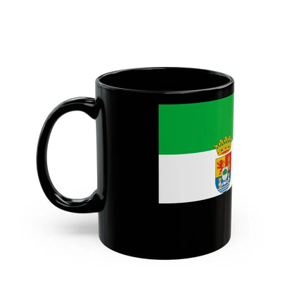 Flag of Extremadura Spain - Black Coffee Mug-Go Mug Yourself