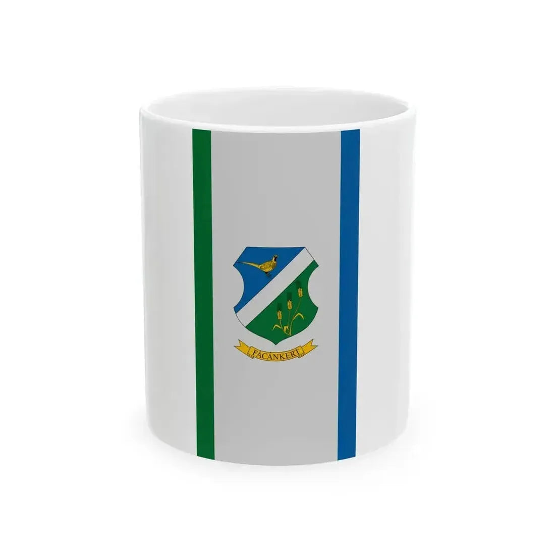 Flag of Facankert vertical (Hungary) White Coffee Mug 11oz - Go Mug Yourself