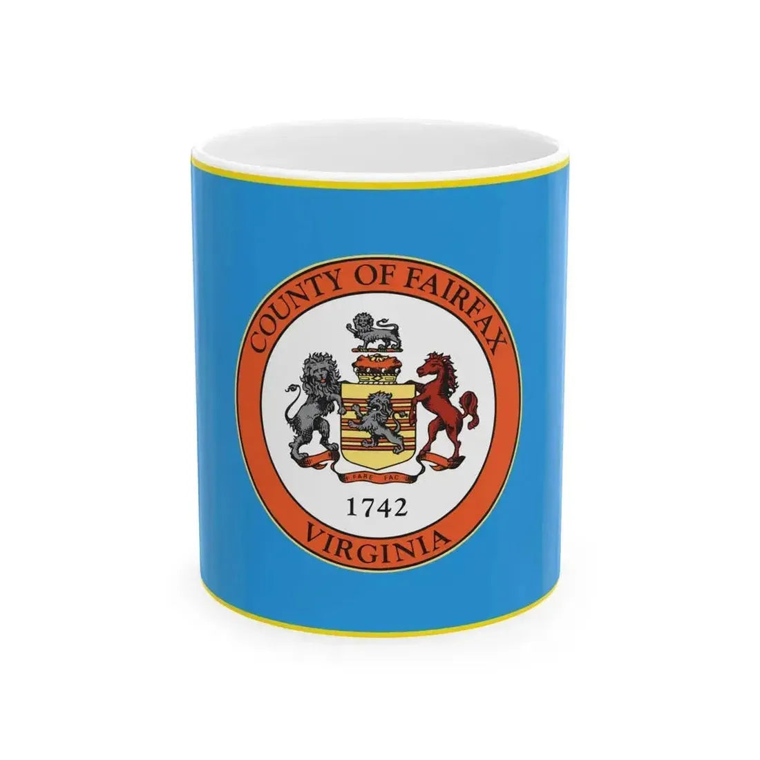 Flag of Fairfax County Virginia (United States) White Coffee Mug 11oz - Go Mug Yourself