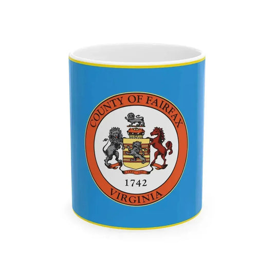 Flag of Fairfax County Virginia (United States) White Coffee Mug 11oz - Go Mug Yourself