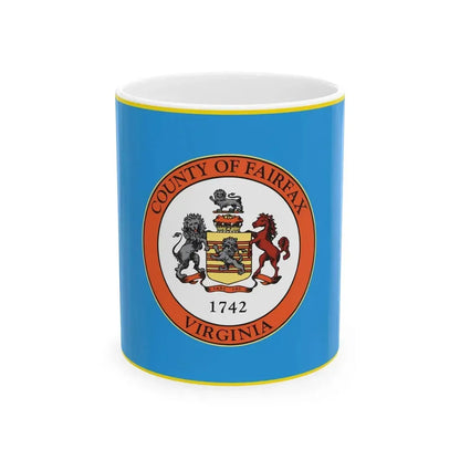 Flag of Fairfax County Virginia (United States) White Coffee Mug 11oz - Go Mug Yourself