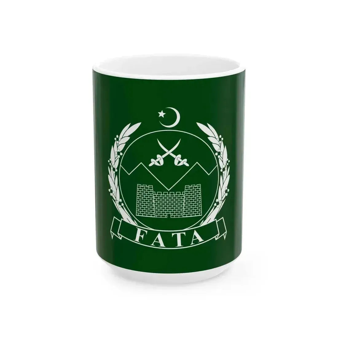 Flag of FATA (Pakistan) White Coffee Mug 15oz - Go Mug Yourself
