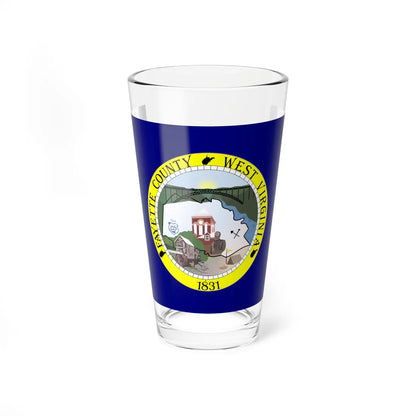 Flag of Fayette County West Virginia (United States) Pint Glass 16oz 16oz - Go Mug Yourself