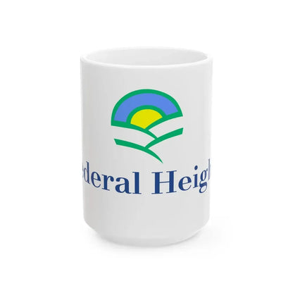 Flag of Federal Heights Colorado (United States) White Coffee Mug 15oz - Go Mug Yourself