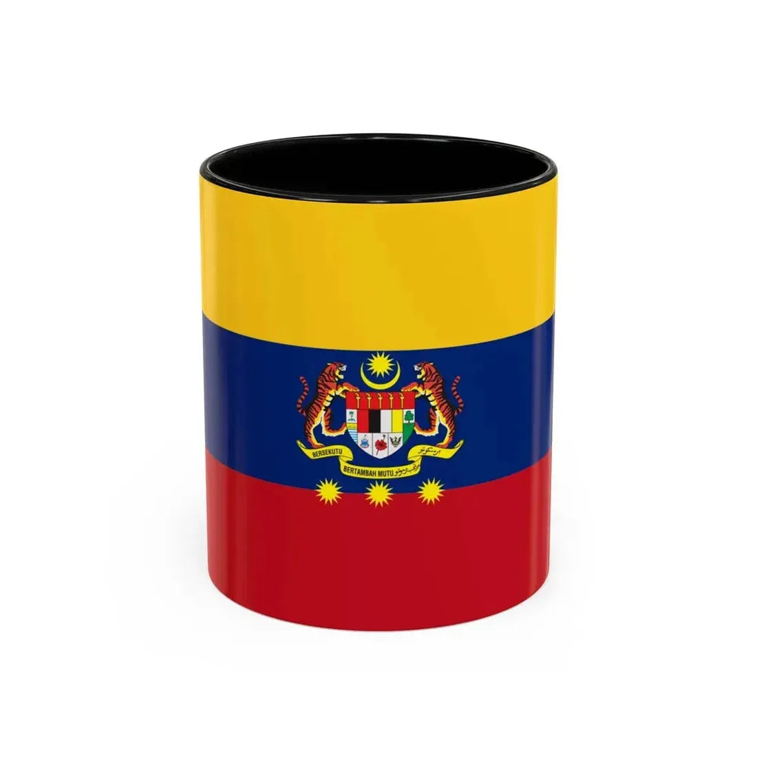 Flag of Federal Territories of Malaysia - Accent Coffee Mug 11oz Black - Go Mug Yourself