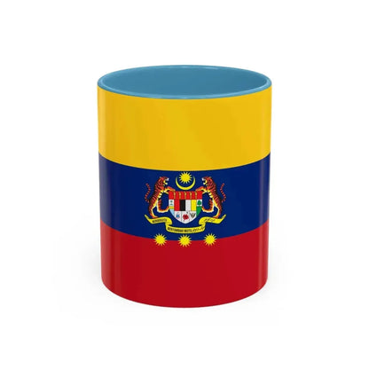 Flag of Federal Territories of Malaysia - Accent Coffee Mug 11oz Light Blue - Go Mug Yourself