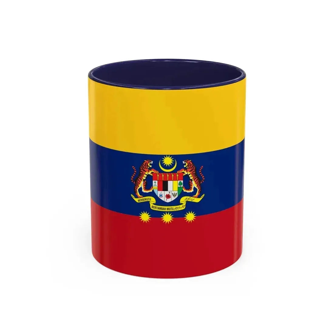 Flag of Federal Territories of Malaysia - Accent Coffee Mug 11oz Navy - Go Mug Yourself