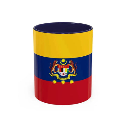 Flag of Federal Territories of Malaysia - Accent Coffee Mug 11oz Navy - Go Mug Yourself