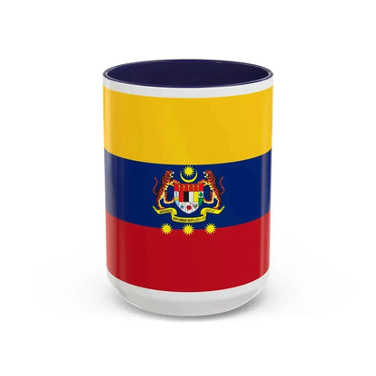 Flag of Federal Territories of Malaysia - Accent Coffee Mug 15oz Navy - Go Mug Yourself