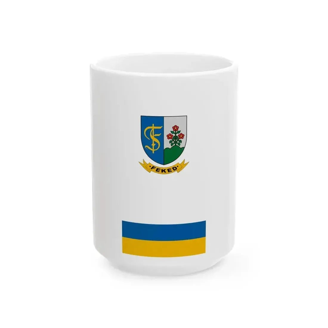 Flag of Feked (Hungary) White Coffee Mug 15oz - Go Mug Yourself