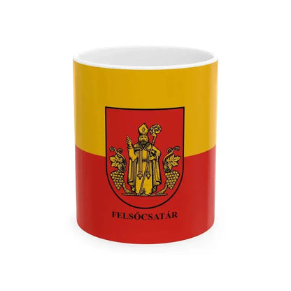 Flag of Felsocsatar (Hungary) White Coffee Mug 11oz - Go Mug Yourself