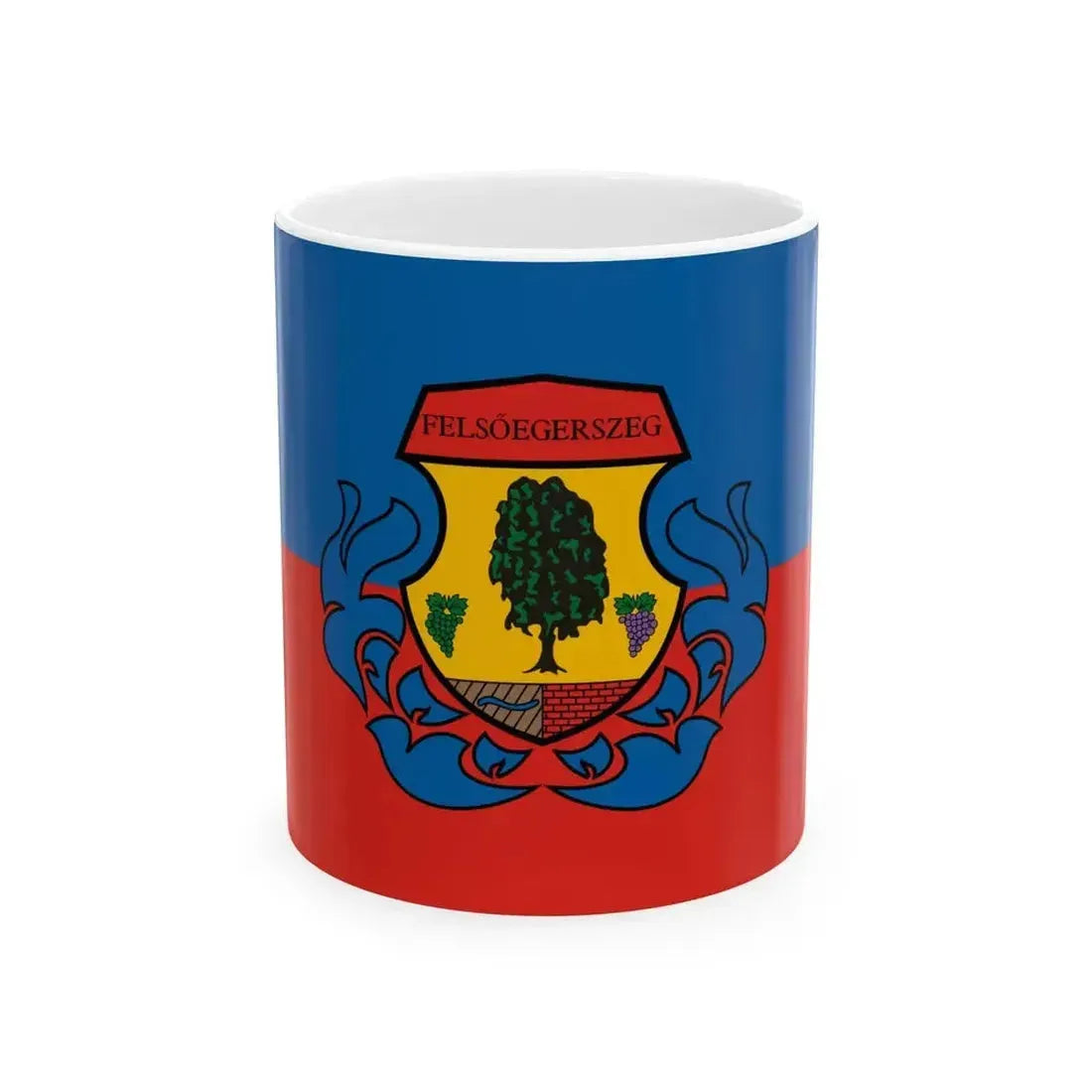 Flag of Felsoegerszeg (Hungary) White Coffee Mug 11oz - Go Mug Yourself