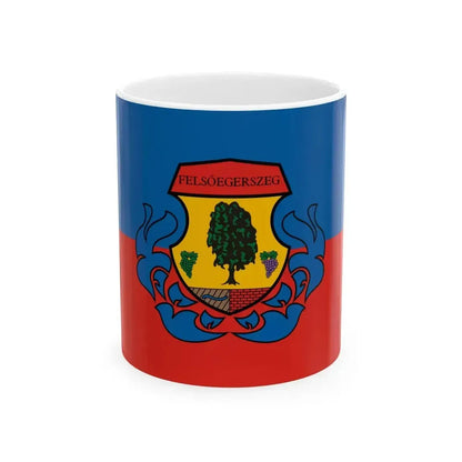 Flag of Felsoegerszeg (Hungary) White Coffee Mug 11oz - Go Mug Yourself